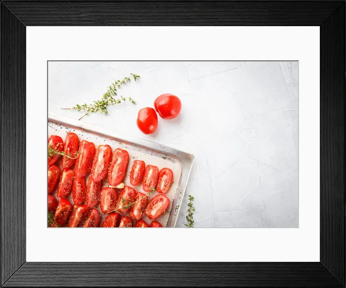 Framed Print : Tomatoes in baking tray Framed Print : Tomatoes in baking tray