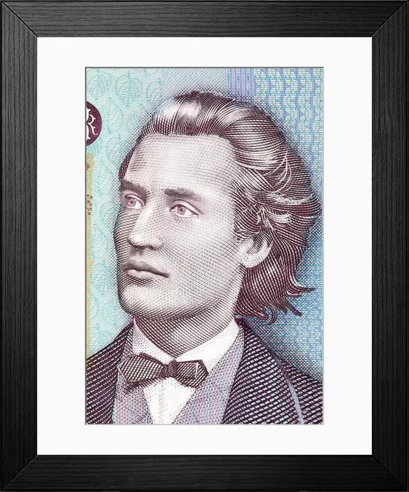 Framed Print : Mihai Eminescu portrait from Romanian money Framed Print : Mihai Eminescu portrait from Romanian money