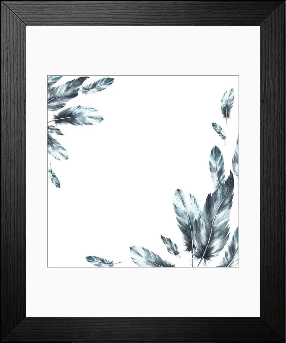 Framed Print : Watercolor monochrome square frame Framed Print : Watercolor monochrome square frame