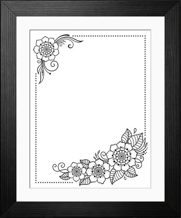Framed Print : Stylized with henna tattoos decorative pattern for decorating covers for book Framed Print : Stylized with henna tattoos decorative pattern for decorating covers for book