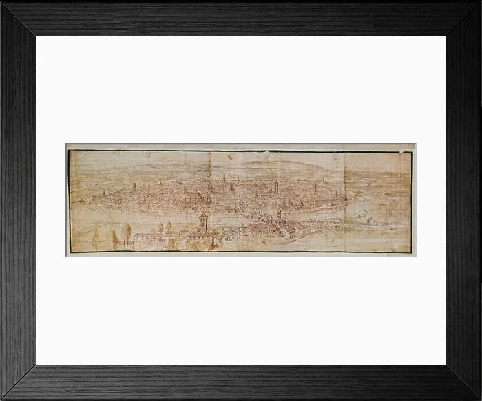 Framed Print : VISTA DE ZARAGOZA - 1563. Author: WYNGAERDE ANTON VAN DEN. Location: AYUNTAMIENTO. SPAIN Framed Print : VISTA DE ZARAGOZA - 1563. Author: WYNGAERDE ANTON VAN DEN. Location: AYUNTAMIENTO. SPAIN