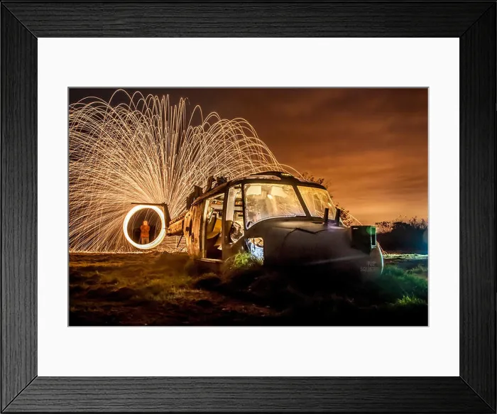 Framed Print : Abandoned helicopter, Derbyshire Framed Print : Abandoned helicopter, Derbyshire