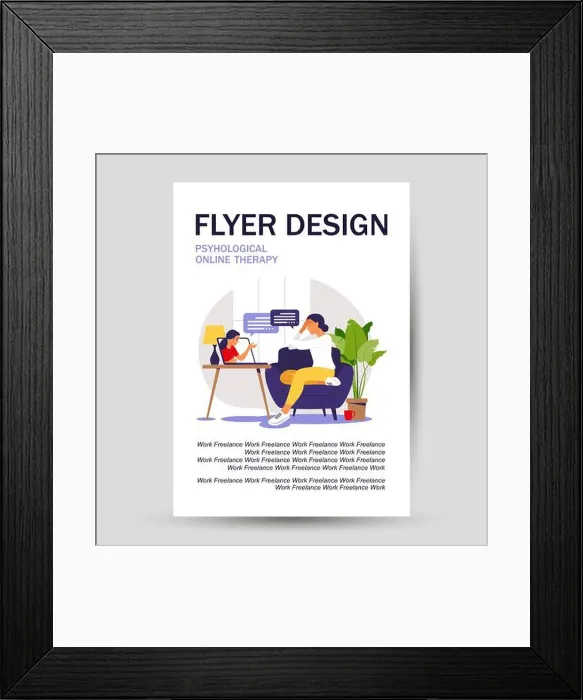 Framed Print : Psychological counseling concept. Flyer design. Psychological assistance service. Vector illustration. Flat Framed Print : Psychological counseling concept. Flyer design. Psychological assistance service. Vector illustration. Flat