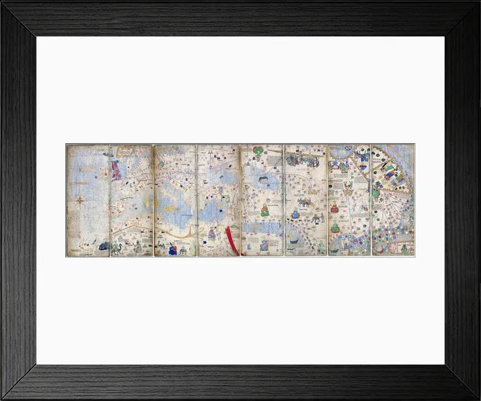 Framed Print : The Catalan Atlas (1375) is the most important Catalan map of the medieval period Framed Print : The Catalan Atlas (1375) is the most important Catalan map of the medieval period