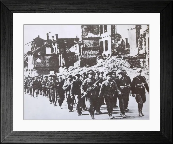 Framed Print : Partisan parade in liberated Minsk in 1944 Framed Print : Partisan parade in liberated Minsk in 1944