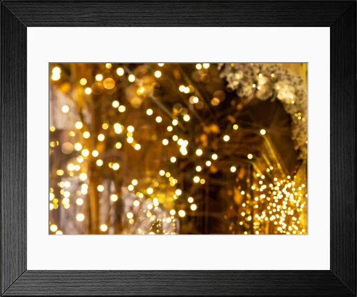 Framed Print : A blurred background filled with warm Framed Print : A blurred background filled with warm