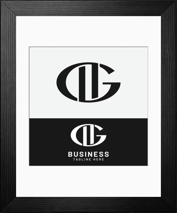 Framed Print : D G DG GD Letter Monogram Initial Logo Design Template Framed Print : D G DG GD Letter Monogram Initial Logo Design Template