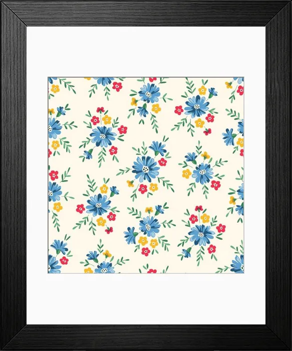 Framed Print : Delicate Chintz Romantic Meadow Wildflowers Vector Seamless Pattern Framed Print : Delicate Chintz Romantic Meadow Wildflowers Vector Seamless Pattern