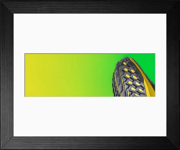 Framed Print : sneakers for running or trail close-up Framed Print : sneakers for running or trail close-up
