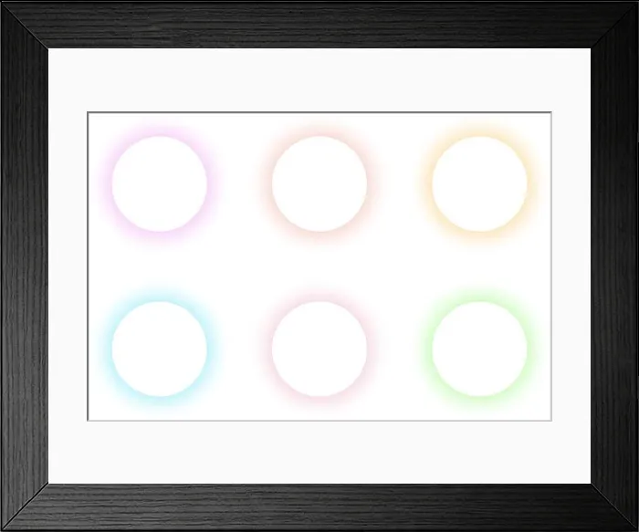 Framed Print : Set of blurry round frames. Circle shapes with pastel pink Framed Print : Set of blurry round frames. Circle shapes with pastel pink