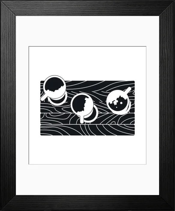 Framed Print : Three mugs of beer on a wooden table icon Framed Print : Three mugs of beer on a wooden table icon