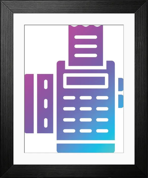 Framed Print : Edc Vector Icon Design Illustration Framed Print : Edc Vector Icon Design Illustration