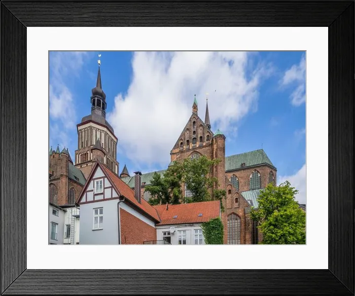 Framed Print : the solid red brick steeple St Framed Print : the solid red brick steeple St