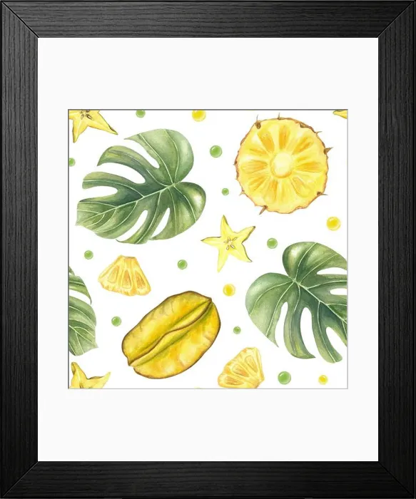Framed Print : Pineapples ana carambola slices Framed Print : Pineapples ana carambola slices