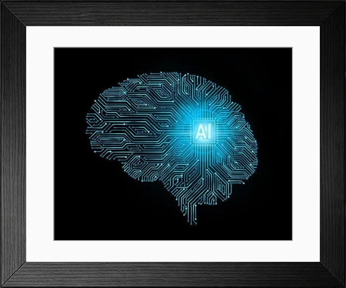 Framed Print : Artificial intelligence (AI) concept Framed Print : Artificial intelligence (AI) concept