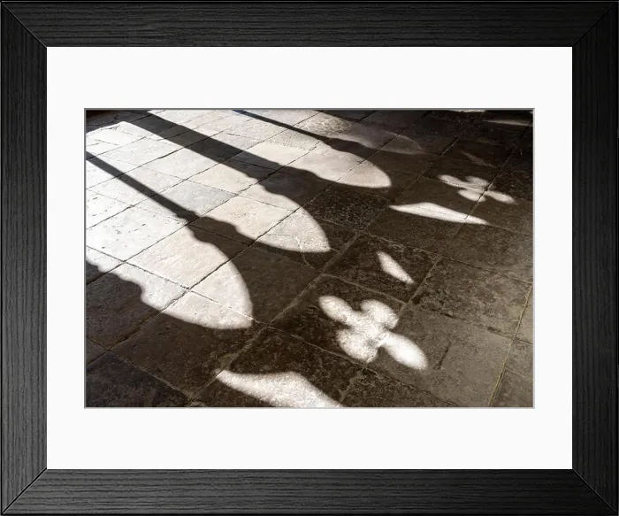 Framed Print : Shadows on stone floor Framed Print : Shadows on stone floor