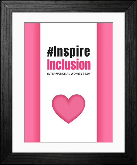 Framed Print : inspireinclusion. 2024 International Women's Day horizontal banner Framed Print : inspireinclusion. 2024 International Women's Day horizontal banner