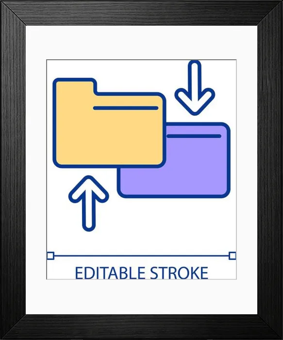 Framed Print : File exchange RGB color icon Framed Print : File exchange RGB color icon