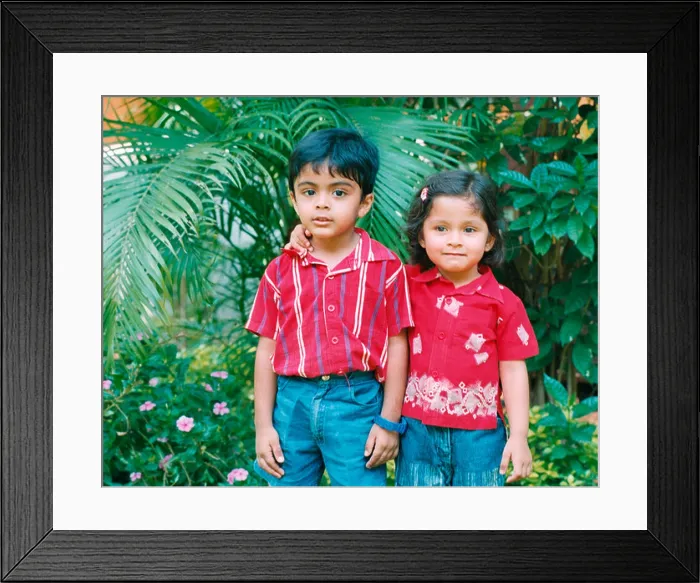 Framed Print : Young Indian boy and girl Framed Print : Young Indian boy and girl