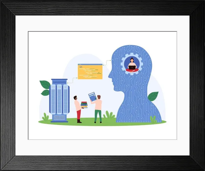 Framed Print : Server and database management using AI Framed Print : Server and database management using AI