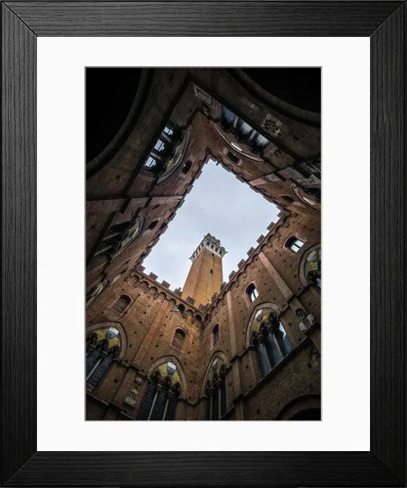 Framed Print : View of the Torre del Mangia from the courtyard of the Palazzo Pubblico (Town Hall of Siena, Tuscany) Framed Print : View of the Torre del Mangia from the courtyard of the Palazzo Pubblico (Town Hall of Siena, Tuscany)