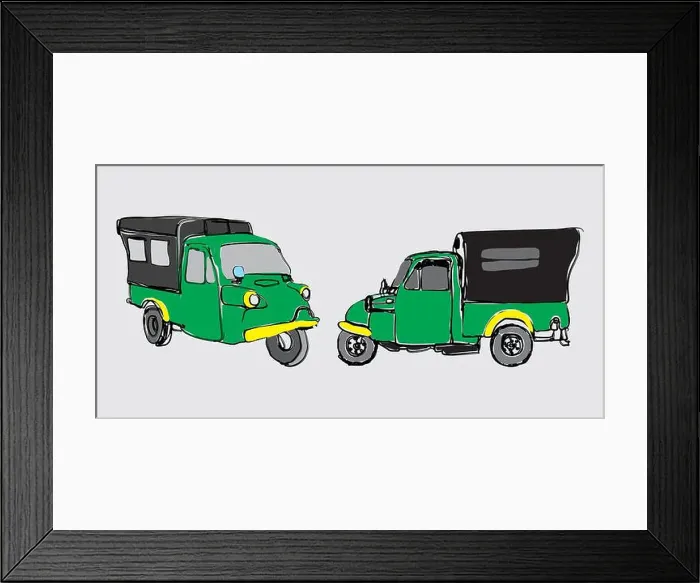 Framed Print : Bemo Icon of the old Jakarta public transportation. ( Bemo is motorized three wheeled transportation ) Framed Print : Bemo Icon of the old Jakarta public transportation. ( Bemo is motorized three wheeled transportation )