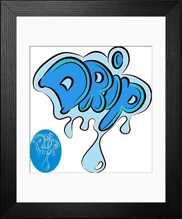 Framed Print : Drip Sound Effect Text Framed Print : Drip Sound Effect Text