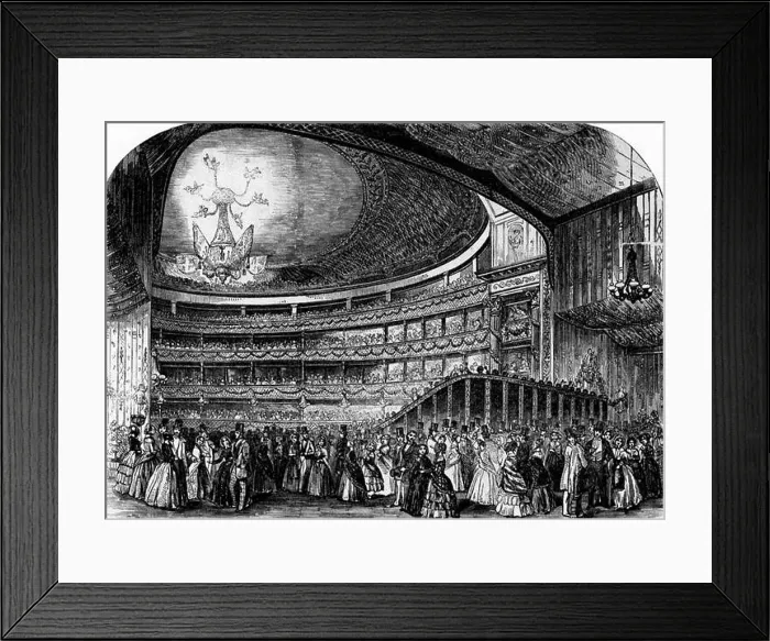 Framed Print : Louis Antoine Jullien conducting a Promenade Concert at Drury Lane Theatre Framed Print : Louis Antoine Jullien conducting a Promenade Concert at Drury Lane Theatre