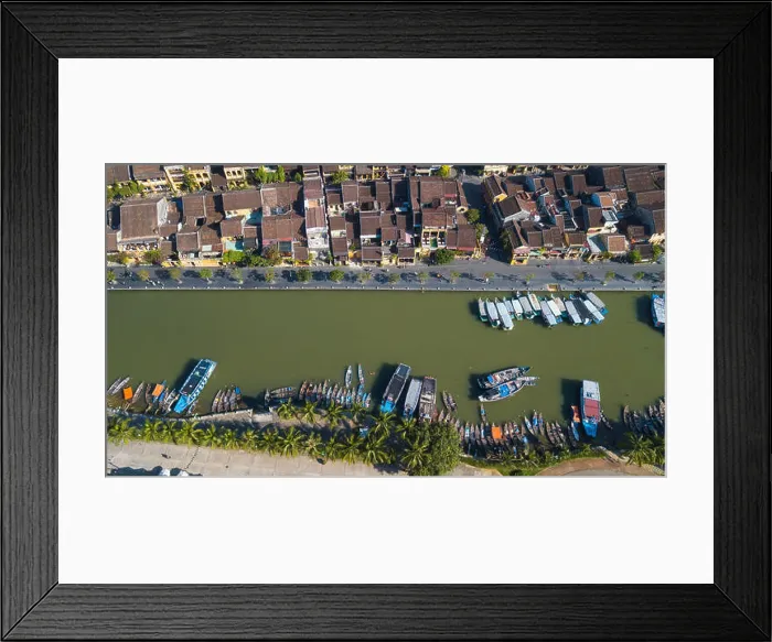 Framed Print : Aerial view panorama of Hoi An old town or Hoian ancient town Framed Print : Aerial view panorama of Hoi An old town or Hoian ancient town