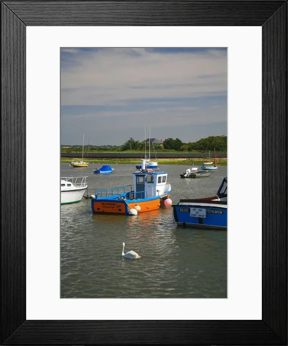Framed Print : Assorted yachts and dingies in Keyhaven harbour Hampshire England UK Framed Print : Assorted yachts and dingies in Keyhaven harbour Hampshire England UK