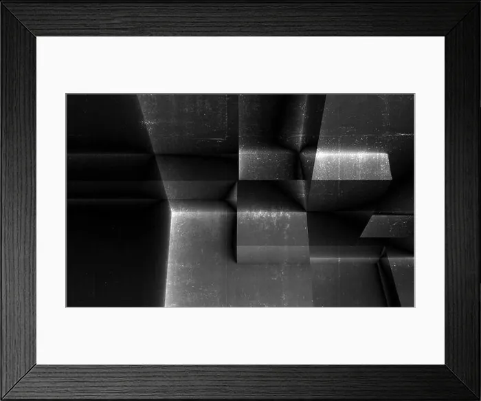 Framed Print : Abstract concrete background, dark digital pattern, double exposure effect, 3d render illustration Framed Print : Abstract concrete background, dark digital pattern, double exposure effect, 3d render illustration