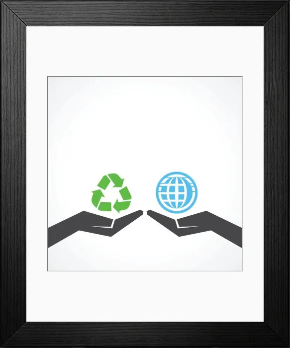 Framed Print : Illustration of save nature concept Framed Print : Illustration of save nature concept