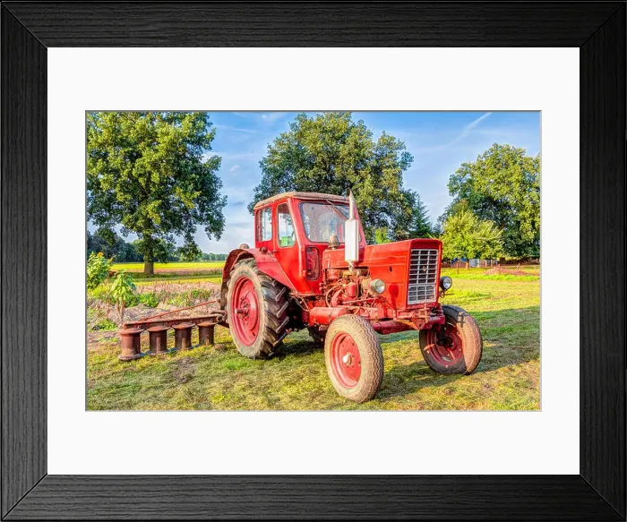 Framed Print : Old red tracor Framed Print : Old red tracor