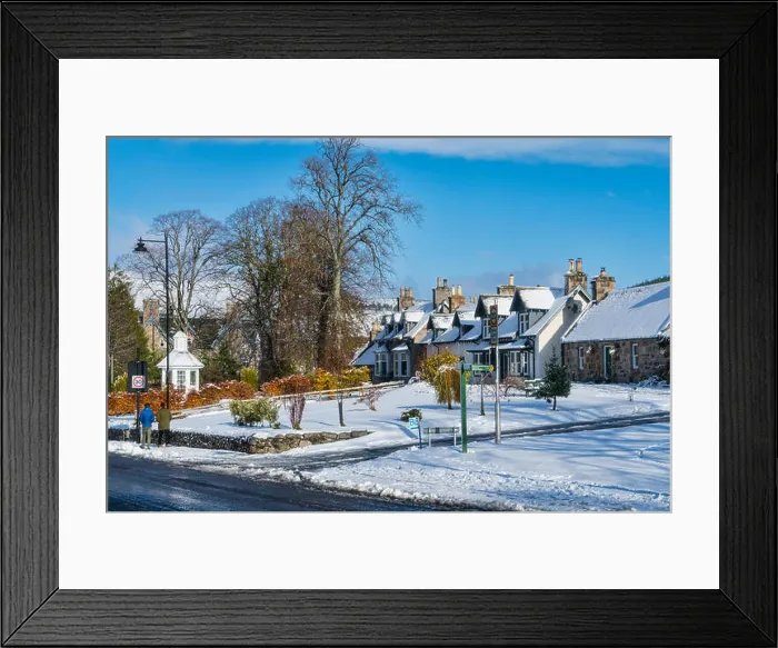 Framed Print : Braemar, village in snow, winter sunlight, Aberdeenshire, Highland Region, Scotland UK Framed Print : Braemar, village in snow, winter sunlight, Aberdeenshire, Highland Region, Scotland UK
