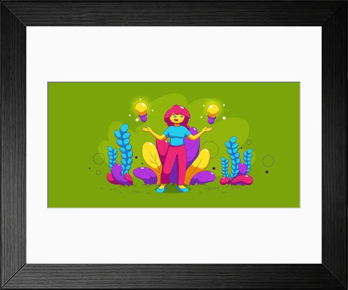 Framed Print : Choice between two ideas, best solution Framed Print : Choice between two ideas, best solution