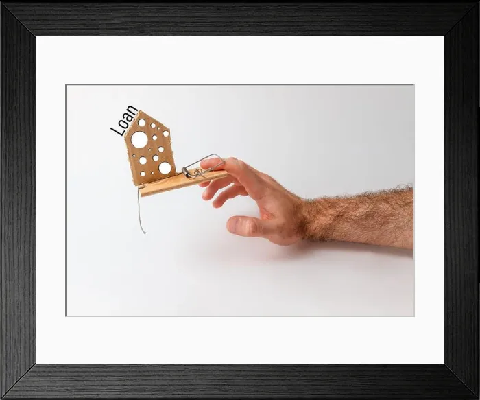 Framed Print : Concept of Bank investments and risks Framed Print : Concept of Bank investments and risks