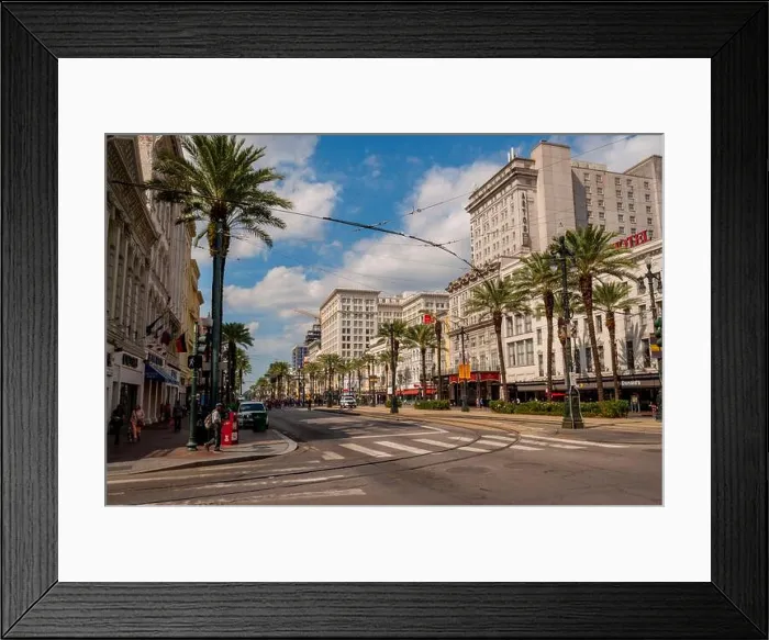 Framed Print : Canal st on the edge of the fresh quarter in New Orleans Louisiana Framed Print : Canal st on the edge of the fresh quarter in New Orleans Louisiana