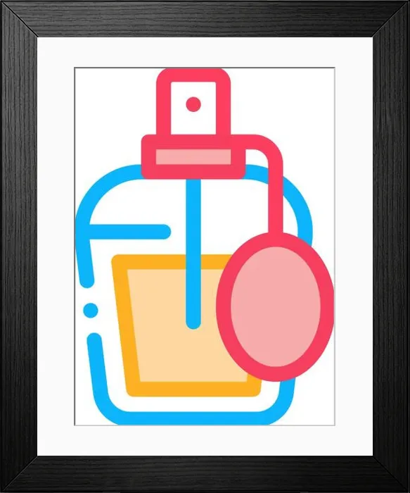 Framed Print : Perfume Bottle Icon Vector Outline Illustration Framed Print : Perfume Bottle Icon Vector Outline Illustration
