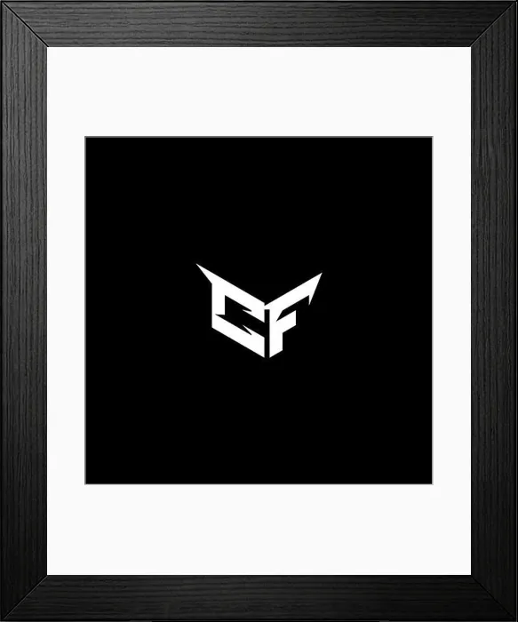 Framed Print : CF Premium emblem logo initial esport and gaming design concept Framed Print : CF Premium emblem logo initial esport and gaming design concept
