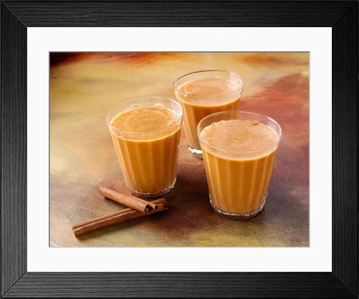 Framed Print : Carrot cake smoothie vegan cold drinks Framed Print : Carrot cake smoothie vegan cold drinks
