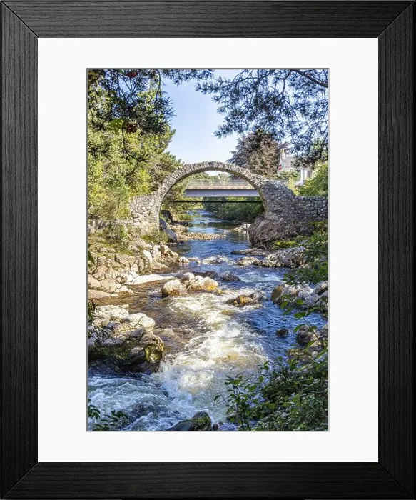 Framed Print : The remains of the Old Packhorse Bridge built in 1717 Framed Print : The remains of the Old Packhorse Bridge built in 1717