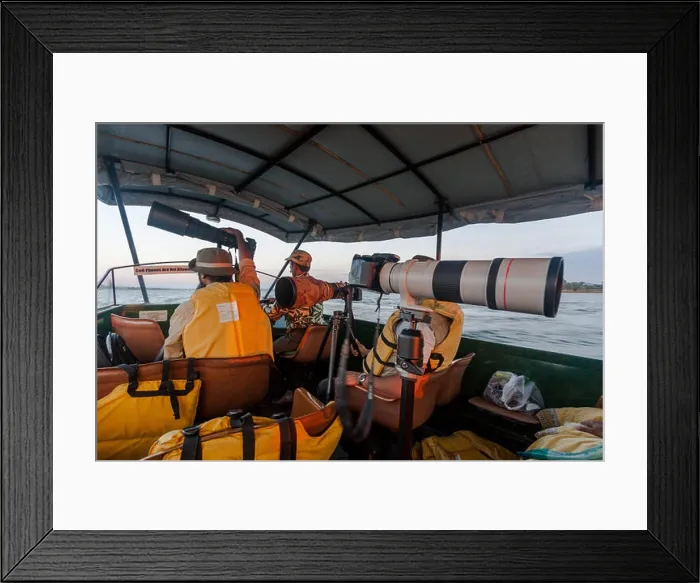 Framed Print : The Telephoto lenses of Wildlife Photographers during the boat ride safari inside Kabini Nagarhole Tiger Reserve Framed Print : The Telephoto lenses of Wildlife Photographers during the boat ride safari inside Kabini Nagarhole Tiger Reserve