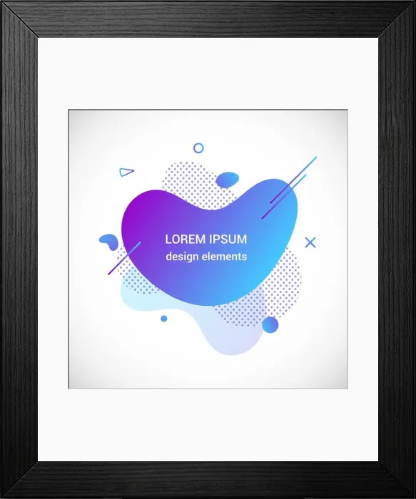 Framed Print : Modern liquid abstract element graphic gradient flat style design fluid vector Framed Print : Modern liquid abstract element graphic gradient flat style design fluid vector