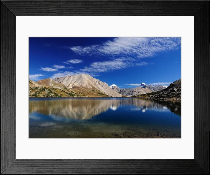 Framed Print : View on a hike from Lake Louise to Skoki Lodge in the Rocky Mountains Framed Print : View on a hike from Lake Louise to Skoki Lodge in the Rocky Mountains