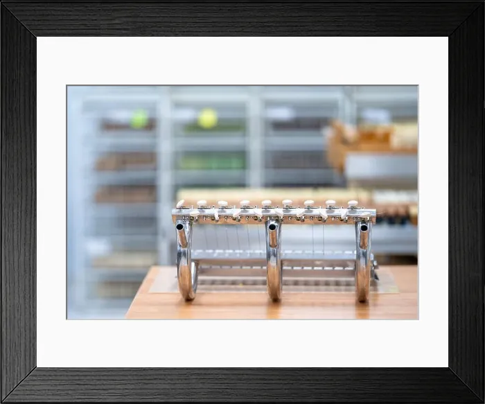 Framed Print : a device for slicing handmade soap in the workshop Framed Print : a device for slicing handmade soap in the workshop
