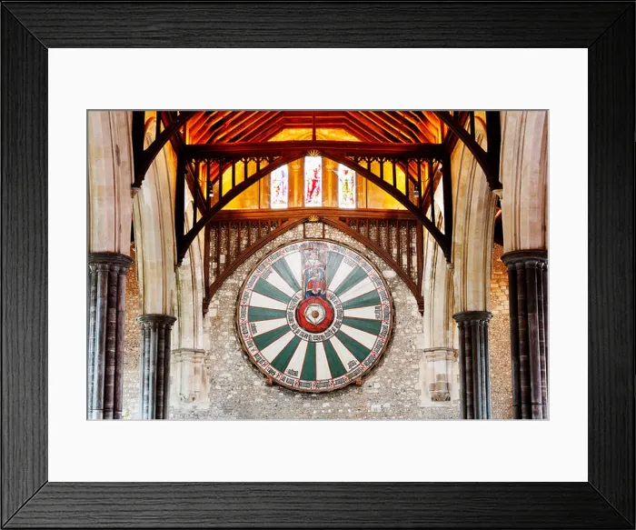 Framed Print : King Arthur's round table in The Great Hall, Winchester castle, Winchester, Hampshire, England, United Kingdom Framed Print : King Arthur's round table in The Great Hall, Winchester castle, Winchester, Hampshire, England, United Kingdom