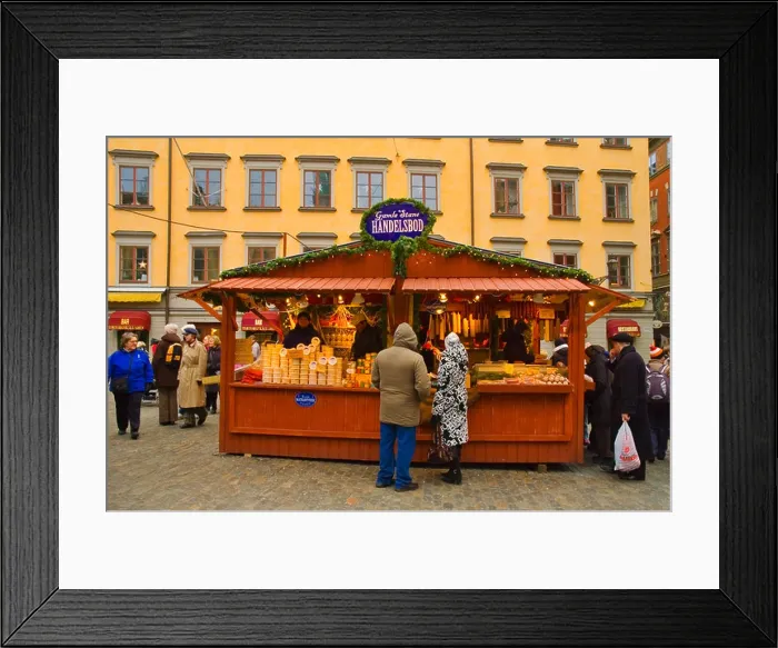 Framed Print : Christmas market at Stortorget square in Gamla Stan Old Town Stockholm Sweden EU Framed Print : Christmas market at Stortorget square in Gamla Stan Old Town Stockholm Sweden EU