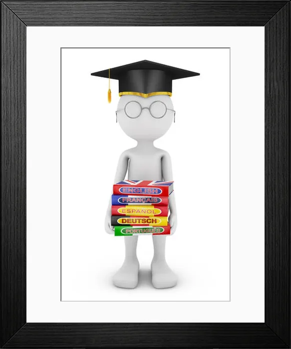 Framed Print : Man holds of books Framed Print : Man holds of books