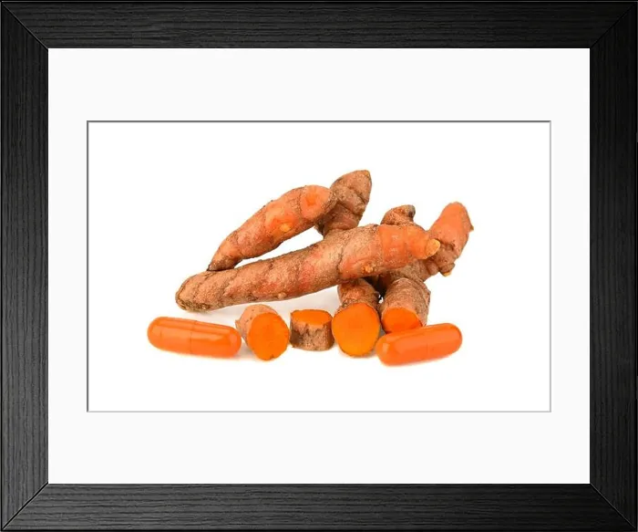 Framed Print : Turmeric isolated on white background Framed Print : Turmeric isolated on white background
