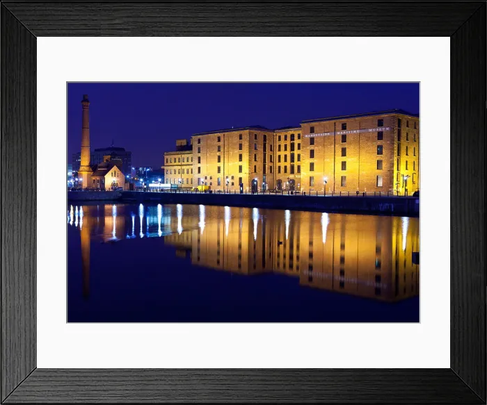 Framed Print : View of Albert Dock from the Pier Head in Liverpool Framed Print : View of Albert Dock from the Pier Head in Liverpool
